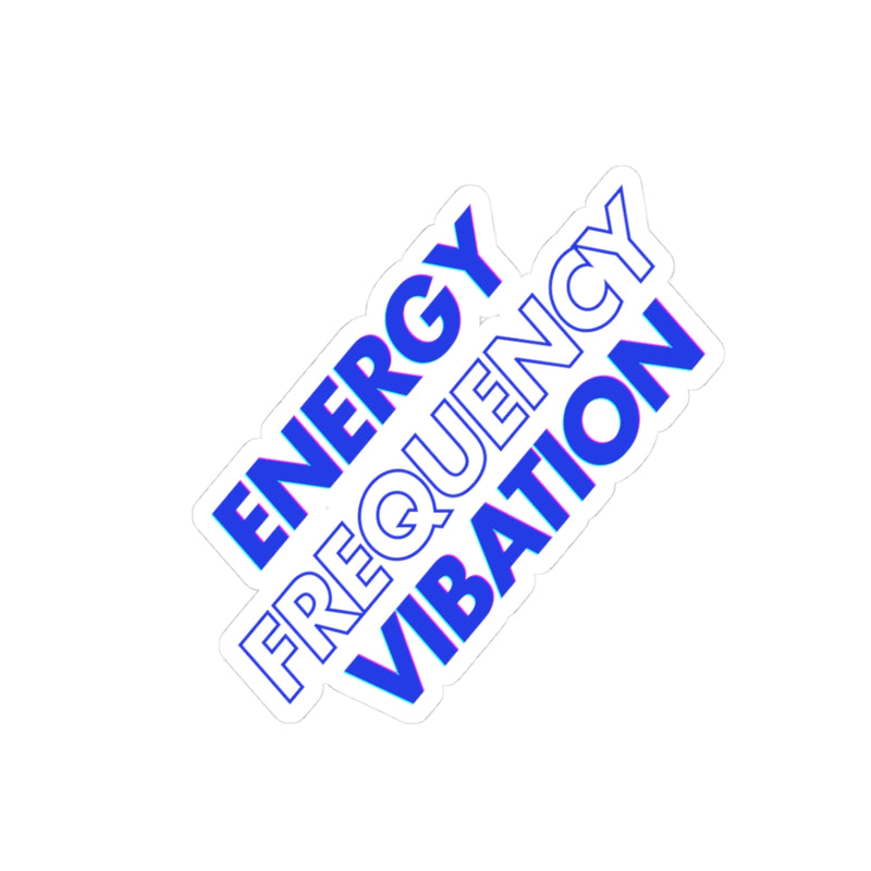 Energy Frequency Vibration Stickers - Motivational Kiss-Cut Decals for Personalizing Laptops and Journals