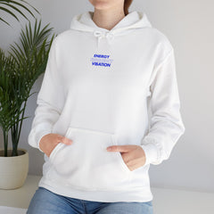 Energy Frequency Vibration Hooded Sweatshirt - Cozy Unisex Sweatshirt for Self-Care and Positivity