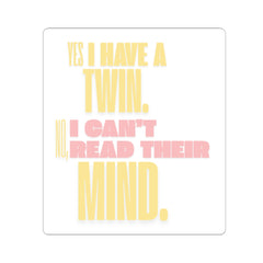 Twin Mind Kiss-Cut Stickers