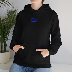 Energy Frequency Vibration Hooded Sweatshirt - Cozy Unisex Sweatshirt for Self-Care and Positivity